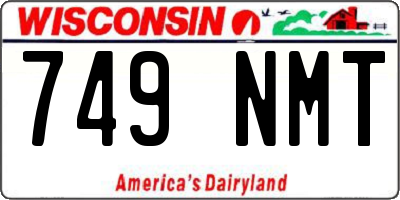 WI license plate 749NMT