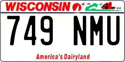 WI license plate 749NMU