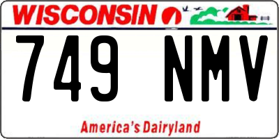 WI license plate 749NMV