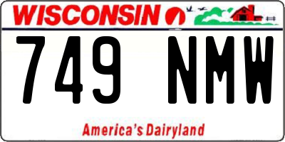 WI license plate 749NMW
