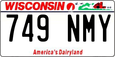 WI license plate 749NMY