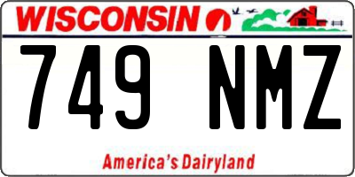 WI license plate 749NMZ
