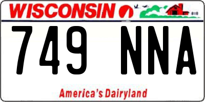 WI license plate 749NNA