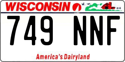 WI license plate 749NNF