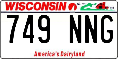 WI license plate 749NNG