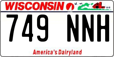 WI license plate 749NNH