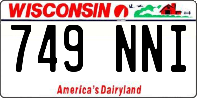 WI license plate 749NNI