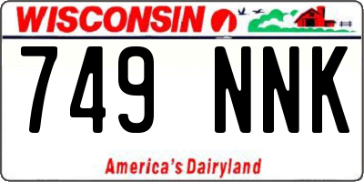 WI license plate 749NNK