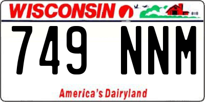 WI license plate 749NNM