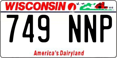 WI license plate 749NNP