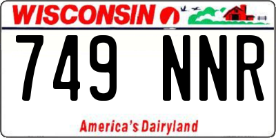WI license plate 749NNR