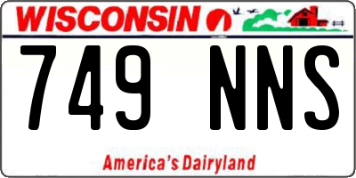 WI license plate 749NNS