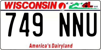 WI license plate 749NNU