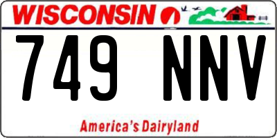 WI license plate 749NNV