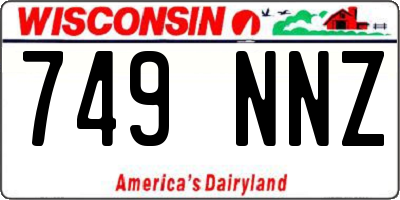 WI license plate 749NNZ