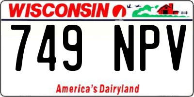 WI license plate 749NPV