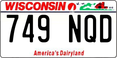 WI license plate 749NQD