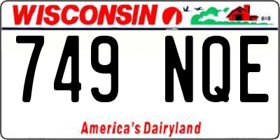 WI license plate 749NQE