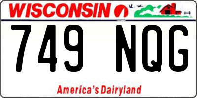 WI license plate 749NQG