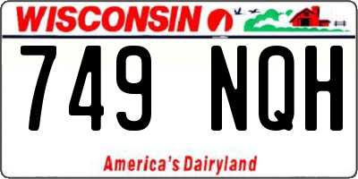 WI license plate 749NQH