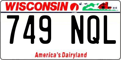 WI license plate 749NQL