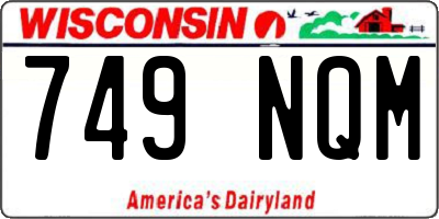 WI license plate 749NQM