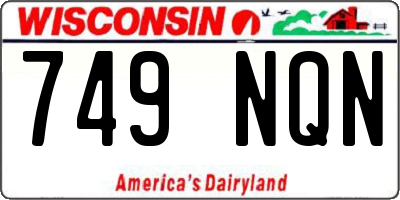 WI license plate 749NQN
