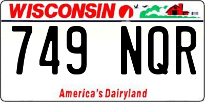 WI license plate 749NQR