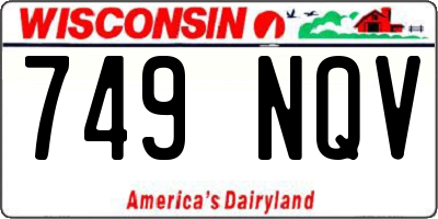 WI license plate 749NQV