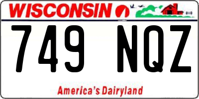 WI license plate 749NQZ