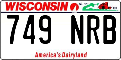 WI license plate 749NRB