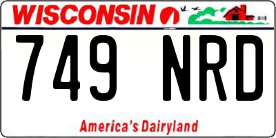 WI license plate 749NRD