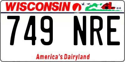 WI license plate 749NRE