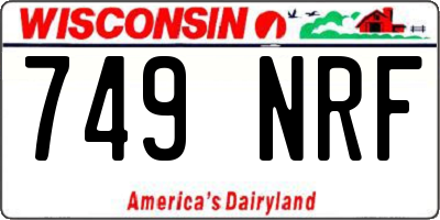 WI license plate 749NRF