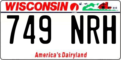 WI license plate 749NRH