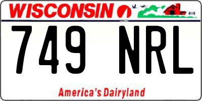 WI license plate 749NRL