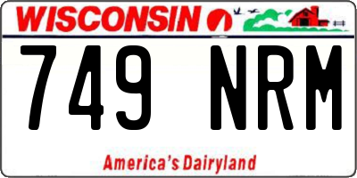 WI license plate 749NRM