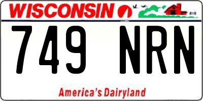 WI license plate 749NRN