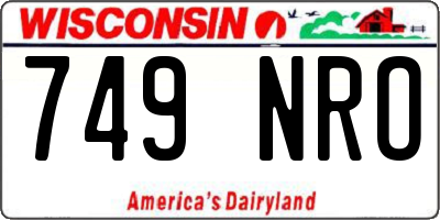 WI license plate 749NRO