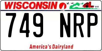 WI license plate 749NRP