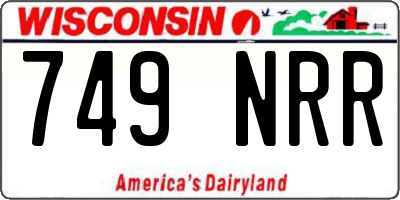 WI license plate 749NRR