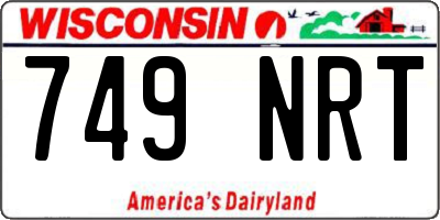 WI license plate 749NRT