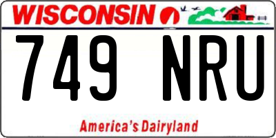 WI license plate 749NRU