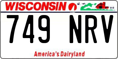 WI license plate 749NRV