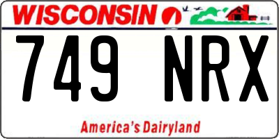 WI license plate 749NRX