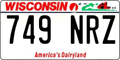 WI license plate 749NRZ