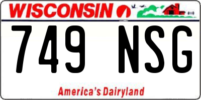 WI license plate 749NSG