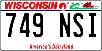 WI license plate 749NSI