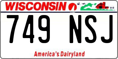 WI license plate 749NSJ