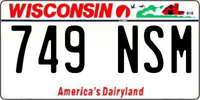 WI license plate 749NSM
